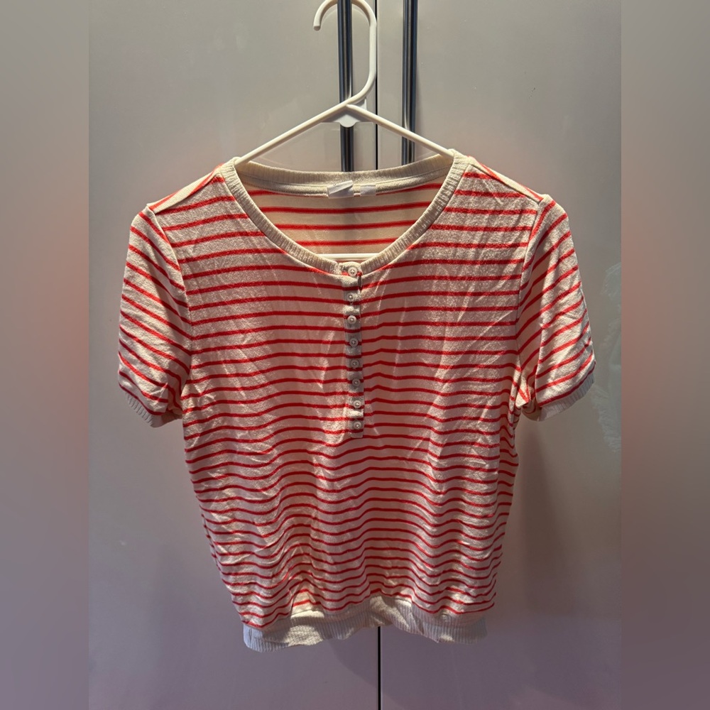 GAP Red and White Striped Sweater